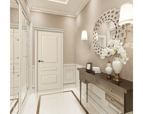 Дверь Belwooddoors Межкомнатная дверь Роялти глухая Эмаль жемчуг