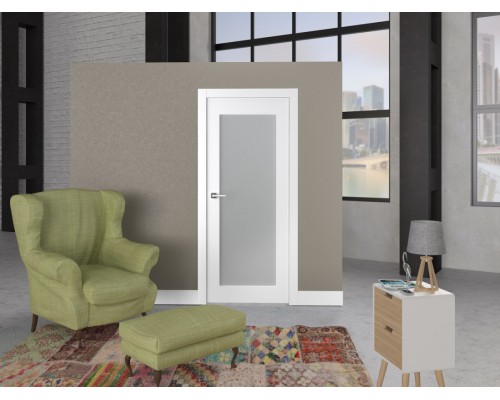 Дверь Belwooddoors Межкомнатная дверь Кремона 1 со стеклом Эмаль белый Дверь Belwooddoors Межкомнатная дверь Кремона 1 со стеклом Эмаль белый