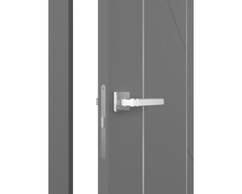 Дверь Belwooddoors Межкомнатная дверь Флекс 1 Молдинг Хром глухая Эмаль графит Дверь Belwooddoors Межкомнатная дверь Флекс 1 Молдинг Хром глухая Эмаль графит