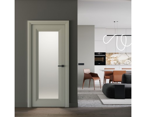 Дверь Belwooddoors Межкомнатная дверь Левел 1 со стеклом Эмаль светло-серый