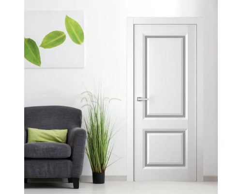 Дверь Belwooddoors Межкомнатная дверь Платинум 2 со стеклом Эмаль белый Дверь Belwooddoors Межкомнатная дверь Платинум 2 со стеклом Эмаль белый