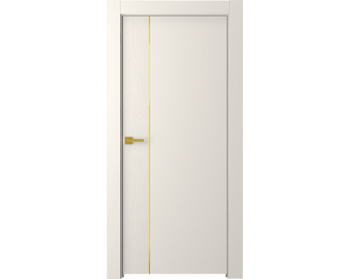 Дверь Belwooddoors Межкомнатная дверь Вега 1 Молдинг Золото глухая Эмаль жемчуг