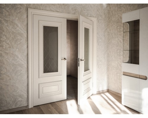 Дверь Belwooddoors Межкомнатная дверь Палаццо 2 со стеклом Эмаль белый Дверь Belwooddoors Межкомнатная дверь Палаццо 2 со стеклом Эмаль белый