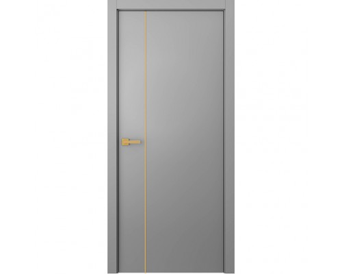 Дверь Belwooddoors Межкомнатная дверь Avesta 1V Молдинг Золото глухая Эмаль светло-серый Дверь Belwooddoors Межкомнатная дверь Avesta 1V Молдинг Золото глухая Эмаль светло-серый