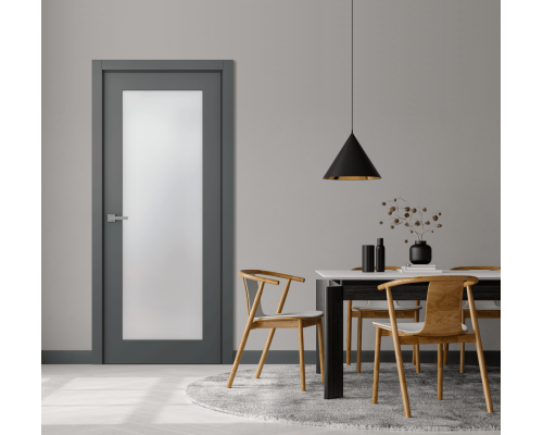 Дверь Belwooddoors Межкомнатная дверь Стелла 1 со стеклом Эмаль графит Дверь Belwooddoors Межкомнатная дверь Стелла 1 со стеклом Эмаль графит