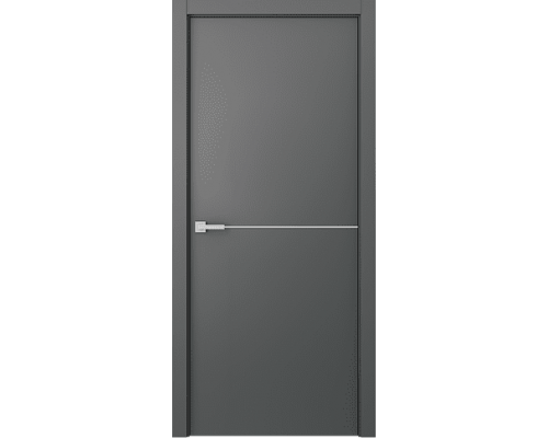 Дверь Belwooddoors Межкомнатная дверь Avesta 1H Молдинг Хром декоративные элементы Эмаль графит