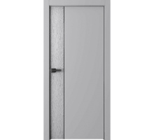 Дверь Belwooddoors Межкомнатная дверь Вега 1 Молдинг Черный глухая Эмаль светло-серый