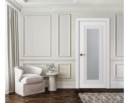 Дверь Belwooddoors Межкомнатная дверь Палаццо 1 со стеклом Эмаль жемчуг Дверь Belwooddoors Межкомнатная дверь Палаццо 1 со стеклом Эмаль жемчуг