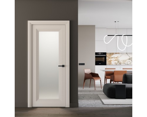 Дверь Belwooddoors Межкомнатная дверь Левел 1 со стеклом Эмаль светло-серый
