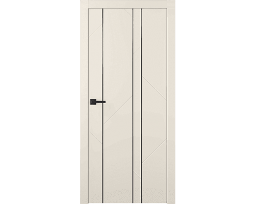 Дверь Belwooddoors Межкомнатная дверь Флекс 1 Молдинг Чёрный глухая Эмаль жемчуг