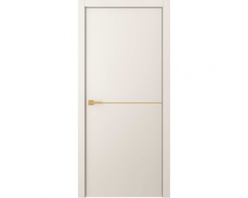 Дверь Belwooddoors Межкомнатная дверь Avesta 1H Молдинг Золото глухая Эмаль жемчуг