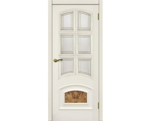 Матадор дверь Венеция DEC ДО6 натуральный шпон белый ясень мателюкс с протяжкой