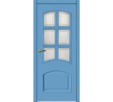 Матадор дверь Венеция РАЛ ДО6 с эмалью RAL №5024 мателюкс с протяжкой