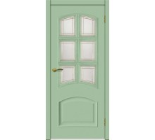 Матадор дверь Венеция РАЛ ДО6 с эмалью RAL №6019 мателюкс с протяжкой