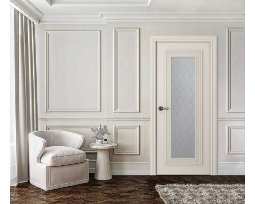 Дверь Belwooddoors Межкомнатная дверь Палаццо 1 со стеклом Эмаль жемчуг Дверь Belwooddoors Межкомнатная дверь Палаццо 1 со стеклом Эмаль жемчуг