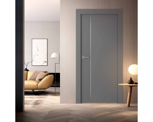 Дверь Belwooddoors Межкомнатная дверь Вега 1 Молдинг Золото глухая Эмаль жемчуг