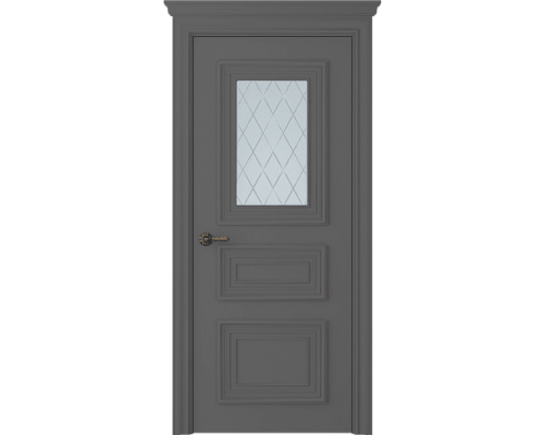 Дверь Belwooddoors Межкомнатная дверь Палаццо 3/1 с зеркалом Эмаль графит
