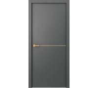 Дверь Belwooddoors Межкомнатная дверь Avesta 1H Молдинг Золото глухая Эмаль графит