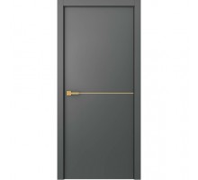 Дверь Belwooddoors Межкомнатная дверь Avesta 1H Молдинг Золото глухая Эмаль графит