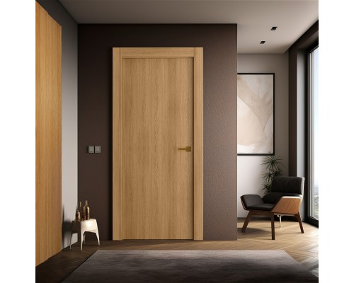 Дверь Belwooddoors Межкомнатная дверь Лайнвуд 1 глухая Дуб натуральный