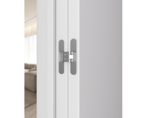 Дверь Belwooddoors Межкомнатная дверь Avesta 1H Молдинг Хром декоративные элементы Эмаль белый