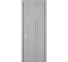 Дверь Belwooddoors Межкомнатная дверь Флекс 1 Молдинг Хром глухая Эмаль светло-серый