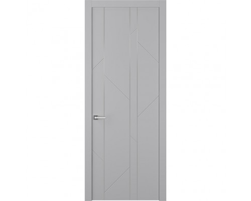 Дверь Belwooddoors Межкомнатная дверь Флекс 1 Молдинг Хром глухая Эмаль светло-серый