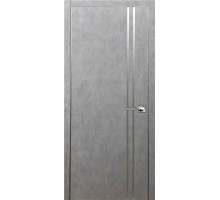 Nadomdveri Межкомнатная дверь Техно 11 с алюминевой кромкой бетон серый