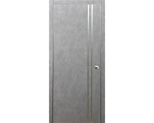 Nadomdveri Межкомнатная дверь Техно 11 с алюминевой кромкой бетон серый