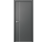 Дверь Belwooddoors Межкомнатная дверь Avesta 1V Молдинг Хром декоративные элементы Эмаль графит