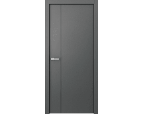 Дверь Belwooddoors Межкомнатная дверь Avesta 1V Молдинг Хром декоративные элементы Эмаль графит