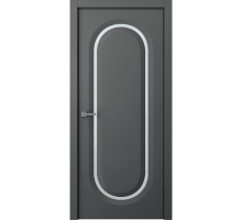 Дверь Belwooddoors Межкомнатная дверь Аргентум 1D со стеклом Эмаль графит