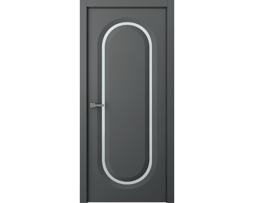 Дверь Belwooddoors Межкомнатная дверь Аргентум 1D со стеклом Эмаль графит