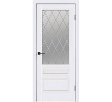 Дверное полотно эмаль SCANDI со стеклом 3V без притвора Белый