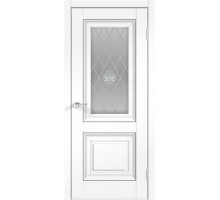 Дверное полотно SoftTouch ALTO 7 со стеклом без притвора Ясень белый структурный