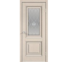 Дверное полотно SoftTouch ALTO 7 со стеклом без притвора Ясень капучино структурный