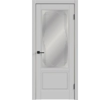 Velldoris дверь эмаль АЙОВА со стеклом 2V без притвора Светло-серый