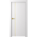 Дверь Belwooddoors Межкомнатная дверь Вега 1 Молдинг Золото глухая Эмаль белый
