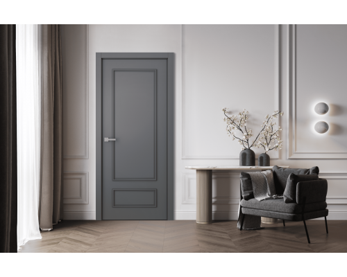 Дверь Belwooddoors Межкомнатная дверь Ламира 5 глухая Эмаль графит