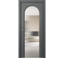 Дверь Belwooddoors Межкомнатная дверь Аргентум 1A со стеклом Эмаль графит