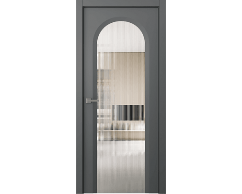 Дверь Belwooddoors Межкомнатная дверь Аргентум 1A со стеклом Эмаль графит