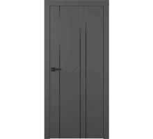 Дверь Belwooddoors Межкомнатная дверь Флекс 1 Молдинг Чёрный глухая Эмаль графит