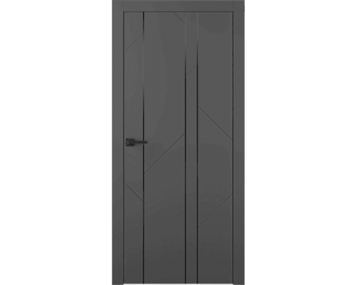 Дверь Belwooddoors Межкомнатная дверь Флекс 1 Молдинг Чёрный глухая Эмаль графит