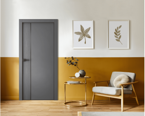 Дверь Belwooddoors Межкомнатная дверь Вега 1 Молдинг Золото глухая Эмаль жемчуг