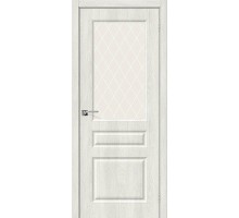Дверь Скинни-15 Casablanca White Сrystal Браво, Bravo +петли