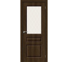 Дверь Скинни-15 Dark Barnwood White Сrystal Браво, Bravo +петли