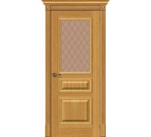 Дверь Вуд Классик-15.1 Natur Oak Bronze Сrystal Mr.Wood Браво, Bravo +петли