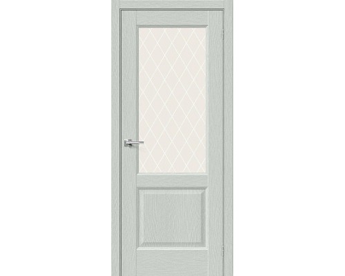 Дверь Неоклассик-33 Grey Wood White Сrystal Браво, Bravo +петли