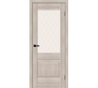 Дверь Прима-3 Cappuccino Melinga White Сrystal Mr.Wood Браво, Bravo +петли