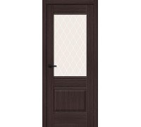 Дверь Прима-3 Wenge Melinga White Сrystal Mr.Wood Браво, Bravo +петли
